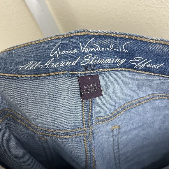NWT Gloria Vanderbilt Amanda Capri Crop Jeans Womens Size 4 - Picture 7 of 8